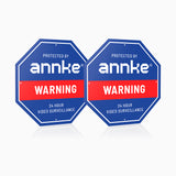 2PCS ANNKE 10" Heavy Duty 100% Aluminum Security Sign, Reflective & Fade Resistant Outdoor Surveillance Warning Sign for Home/Yard/Property Protection