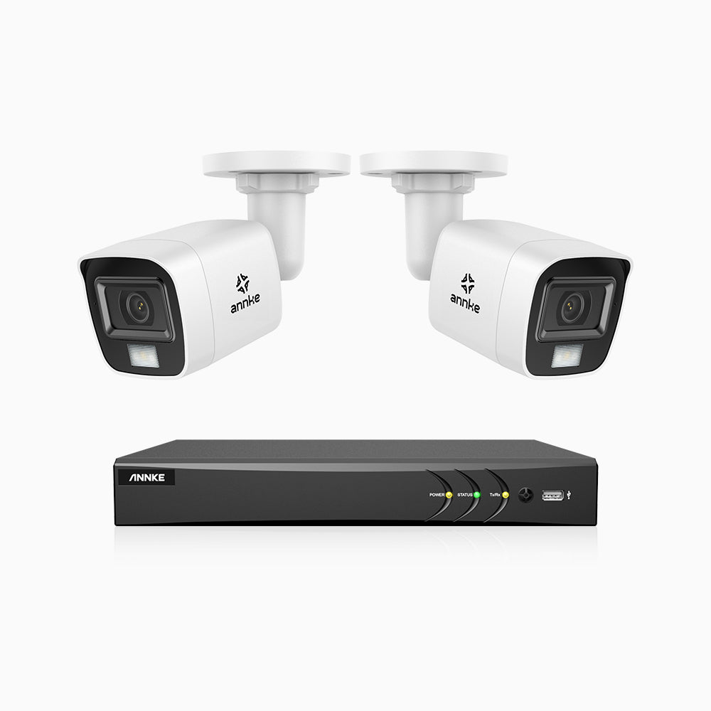 ADLK800 - 4K 8 Channel 2 Dual Light Wired CCTV Security System, Color & IR Night Vision, 3840x2160@20fps, f/1.6 Super Aperture, 4-in-1 Output Signal, IP67