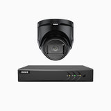 EL200 - 1080p 4 Channel Outdoor Wired Security CCTV System with 1 Camera, 3.6 MM Lens, Smart DVR with Human & Vehicle Detection, 66 ft Infrared Night Vision, 4-in-1 Output Signal, IP67