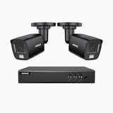 ADLK500 - 3K 8 Channel 2 Dual Light Cameras Wired Security System, Color & IR Night Vision, 3072*1728 Resolution, f/1.2 Super Aperture, 4-in-1 Output Signal, Built-in Microphone, IP67