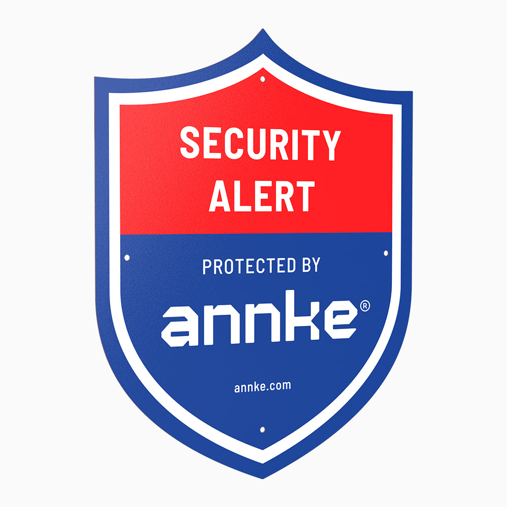 ANNKE 10" Heavy Duty 100% Aluminum Security Sign, Reflective & Fade Resistant Outdoor Surveillance Warning Sign for Home/Yard/Property Protection