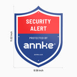 4PCS ANNKE 10" Heavy Duty 100% Aluminum Security Sign, Reflective & Fade Resistant Outdoor Surveillance Warning Sign for Home/Yard/Property Protection