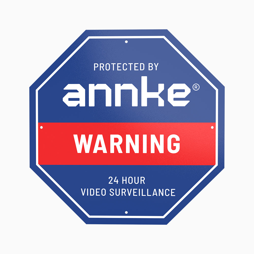 ANNKE 10" Heavy Duty 100% Aluminum Security Sign, Reflective & Fade Resistant Outdoor Surveillance Warning Sign for Home/Yard/Property Protection