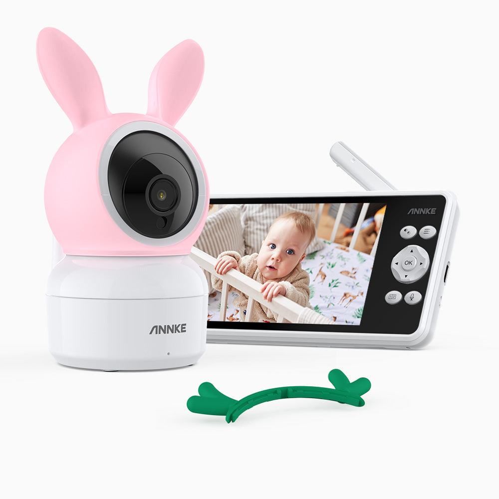 Tivona Pro - 1080p 5" HD Video Baby Monitor with Camera, 355° Pan & 55° Tilt, 2X Zoom,  Voice & Motion & Temperature Detection, Feeding Reminder, Privacy Protection, 4000mAh Battery, Only Available for US