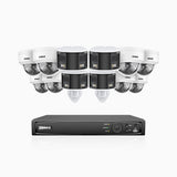 HDCK680 - 16 Channel PoE NVR Security System with Eight 4K Cameras & Four 6MP Dual Lens Panoramic Camera (180° Ultra Wide Angle), Human & Vehicle Detection, Built-in Microphone, Two-Way Audio