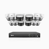 HDCK680 - 16 Channel PoE NVR Security System with Eight 4K Cameras & Four 6MP Dual Lens Panoramic Camera (180° Ultra Wide Angle), Human & Vehicle Detection, Built-in Microphone, Two-Way Audio