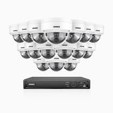 H800 - 4K 16 Channel 16 Cameras PoE Security System, Built-in Microphone, Human & Vehicle Detection, Color & IR Night Vision, RTSP Supported