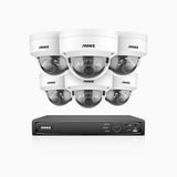 H800 - 4K 8 Channel 6 Cameras PoE Security System, Human & Vehicle Detection, Built-in Micphone, Color & IR Night Vision, RTSP Supported