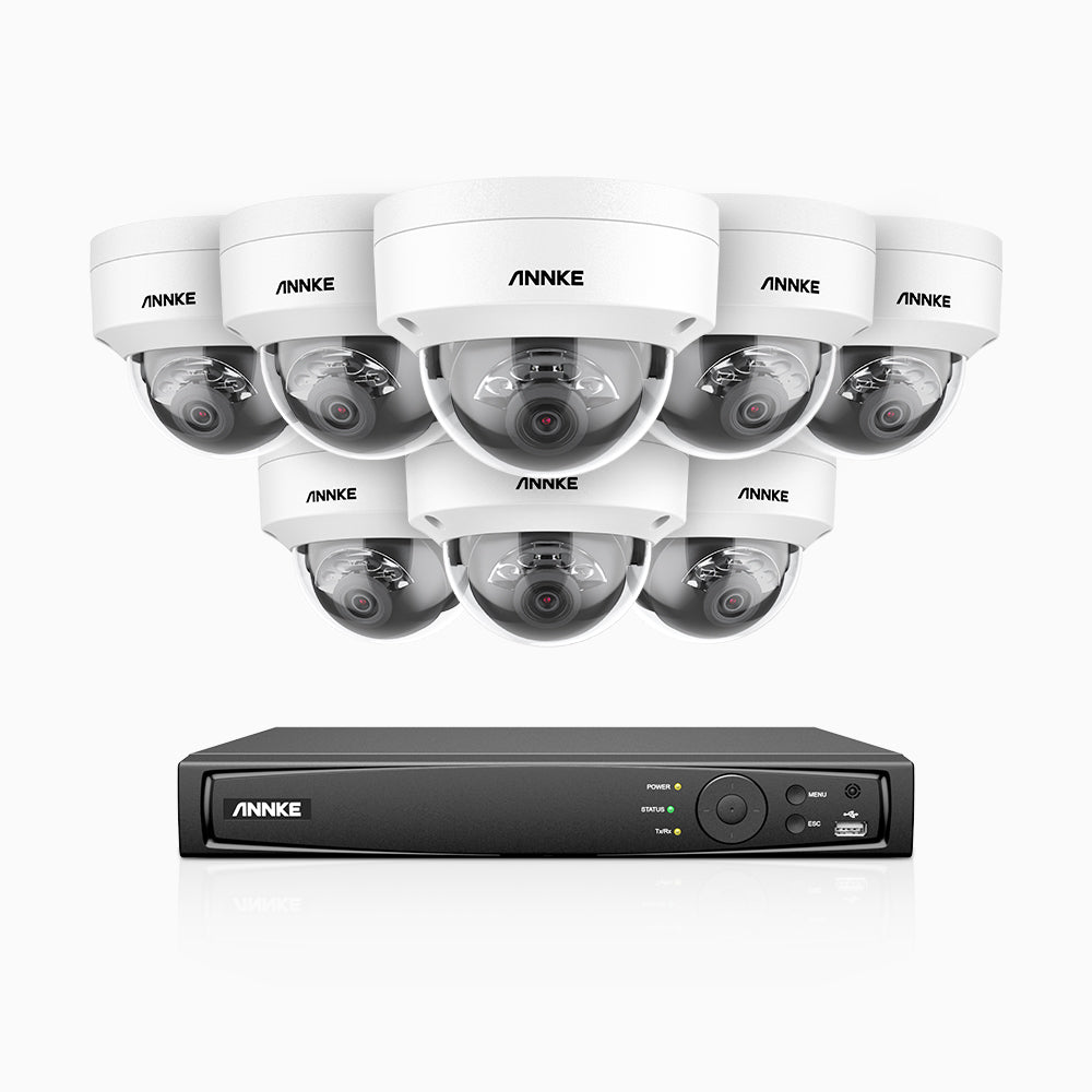 H800 - 4K 8 Channel 8 Cameras PoE Security System, Human & Vehicle Detection, Built-in Micphone, Color & IR Night Vision, RTSP Supported