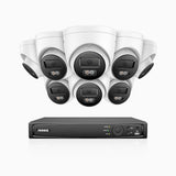 H800 - 4K 8 Channel 8 Cameras PoE Security System, Human & Vehicle Detection, Built-in Micphone, Color & IR Night Vision, RTSP Supported