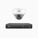 AZH800 - 4K 8 Channel 1 Camera PoE Security System, 4X Optical Zoom, 2.8 - 12 MM Motorized Varifocal Lens, Smart Dual Light Night Vision, Motion Detection 2.0, Built-in Microphone, Siren & Strobe Alarm, Upgraded Version