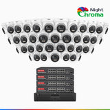 NightChroma<sup>TM</sup> NCK800 – 4K 64 Channel 40 Cameras PoE Security System, f/1.0 Super Aperture, Color Night Vision, 2CH 4K Decoding Capability, Human & Vehicle Detection, Intelligent Behavior Analysis, Built-in Mic, 124° FoV