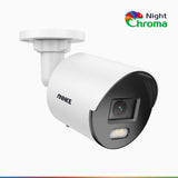 NightChroma<sup>TM</sup> NC500 - 3K Outdoor PoE Security Camera, Acme Color Night Vision, f/1.0 Super Aperture, Built-in Microphone, Active Alignment, IP67, SD Card Slot