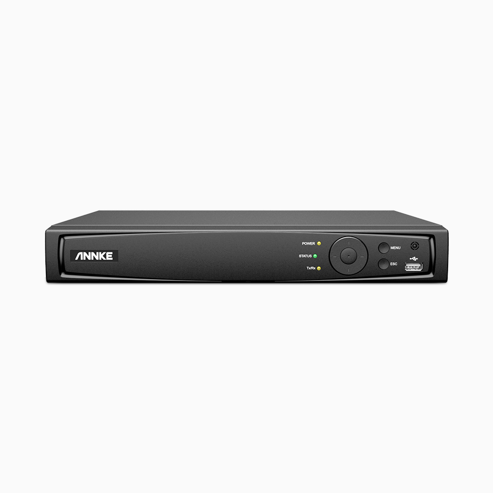 4K 16 Channel H.265+ PoE NVR, Dual Hard Drive Bays, RTSP Supported, Works with Alexa