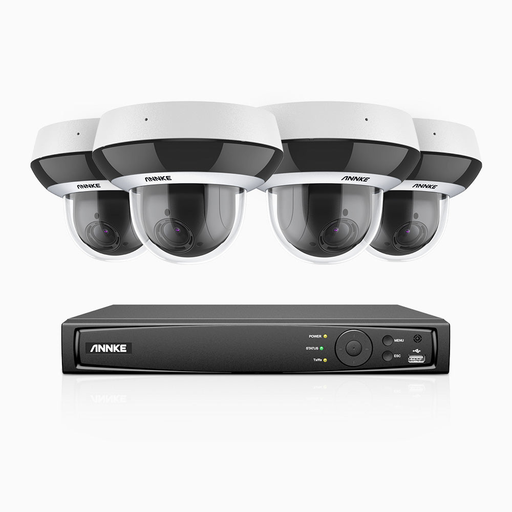 ANNKE HCZ504 8 Channel 4 Cameras PTZ PoE Security System - ANNKE Store
